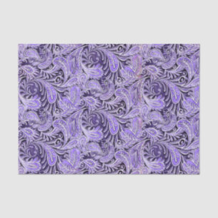 Papel De Seda Roxo do teste padrão de Paisley