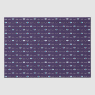 Papel De Seda Roxo e Prata Azul Mau Olhos Pisca Nazar Mati