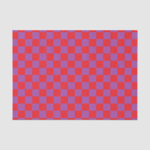 Papel De Seda Roxo e vermelho verificados