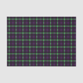 Papel De Seda Roxo Médio e Tartan Verde Neon 02