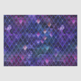 Papel De Seda Roxo Ombre Brilhante e Escamas de Dragão com Brilh