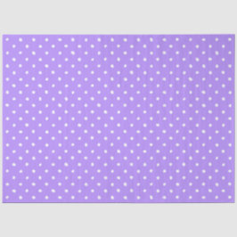 Papel De Seda Roxo Pastel Com Bolinhas Brancas Irregulares