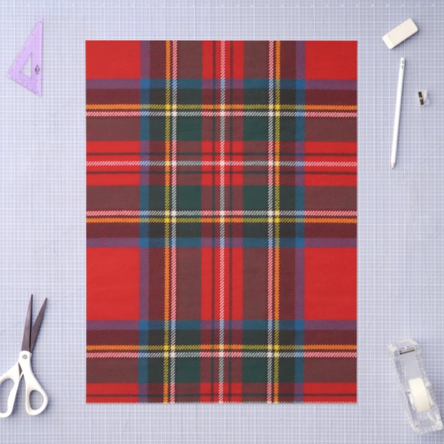 Papel De Seda Royal Stewart Red Plaid (Arte )