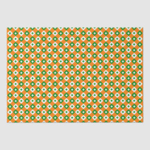 Papel De Seda Rua bonita Xadrez verde-laranja de Patrick