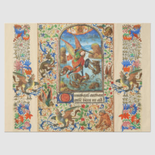 Papel De Seda RUAS. MICHAEL ARCHANGEL E DRAGON - Miniatura Flame
