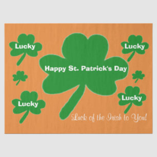 Papel De Seda Ruas, o dia de Patrick é um Shamrocks verde laran