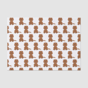 Papel De Seda Ruby Cavalier King Charles Spaniel Pattern