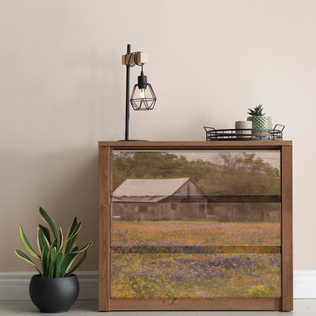 Papel De Seda Ruim Barn Texas Bluebonnets Decoupage (Criador carregado)