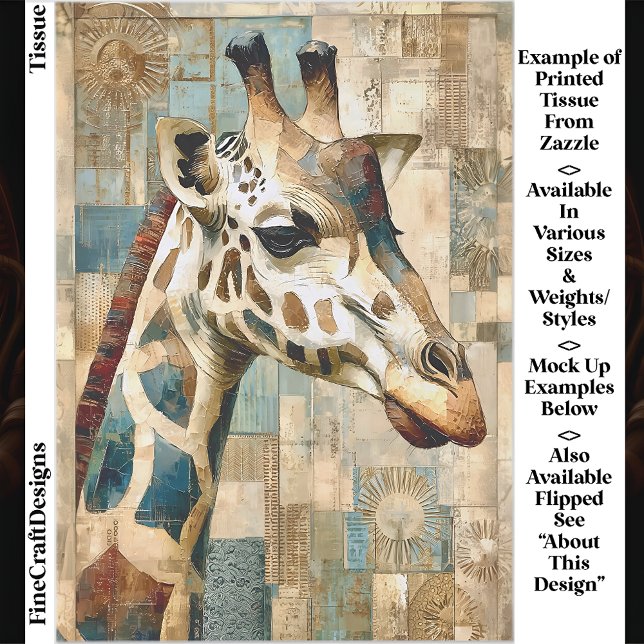 Papel De Seda Ruptura de patch Rustic Giraffe Background EB6R De (Criador carregado)