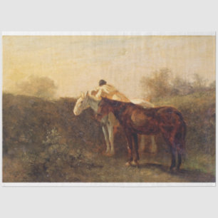 Papel De Seda Rurais Rendezvous (Beijo Romântico em Horseback)