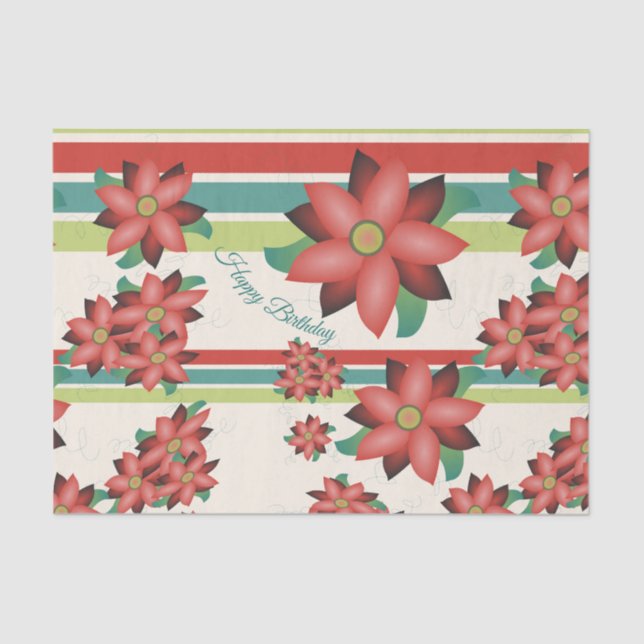 Papel De Seda Rust Burgundy e Teal (Frente )