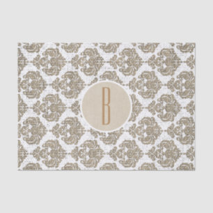 Papel De Seda Rustic Glamor Burlap Royal Damask Chic Modern
