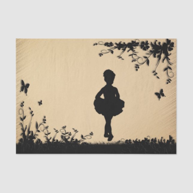 Papel De Seda Rustic Littlest Ballerina (Frente )