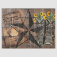 Rustic Texas Star Western Pistola Boots