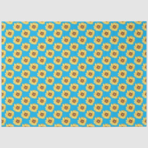 Papel De Seda Rustic Watercolor Sunflower Patterno Floral