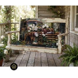 Papel De Seda Rustic White Rose Truck Decoupage