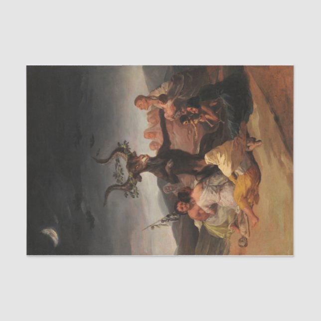 Papel De Seda Sabá de bruxas por Francisco de Goya (Frente )