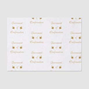 Papel De Seda Sacramento ouro da confirmação e do espírito sagra