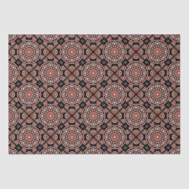 Papel De Seda Safari Sunset Bohemian Fall Mandala (Frente )