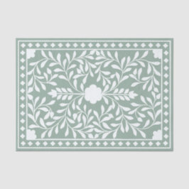 Papel De Seda Sage Green Bone Inlay Decoupage Paper