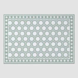 Papel De Seda Sage Green Modern Bone Inlay Decoupage Paper