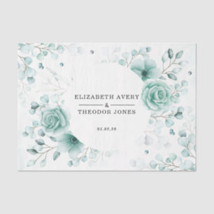 Papel De Seda Sage greens personalizado Casamento