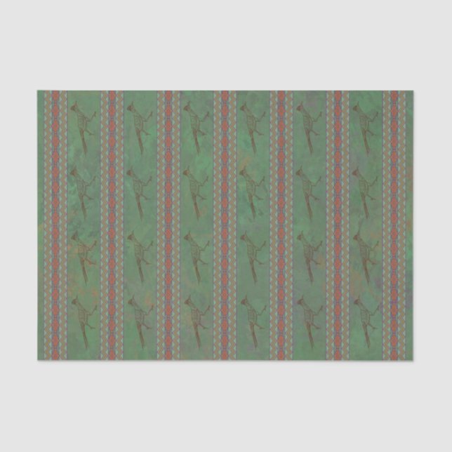 Papel De Seda Sagebrush Green - Roadrunner do Sudoeste (Frente )