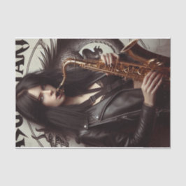 Papel De Seda Sagitário Zodiac Musico Saxofone Dissociação Sagit