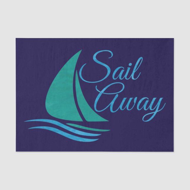 Papel De Seda Sail Náutico Afastado (Frente )