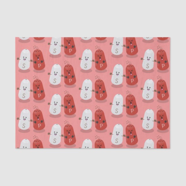 Papel De Seda Sal kawaii e cartografia dos pimentões (Frente )