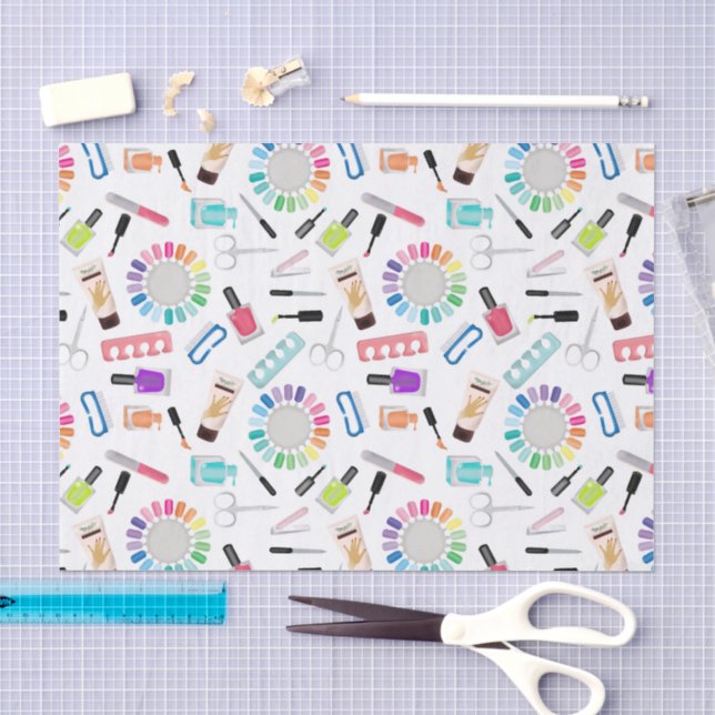 Papel De Seda Salão de Beleza Manicure Pedicure Unhas (Arte )