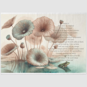 Papel De Seda Salm 23 Lotus, Sapo Pond Decoupage