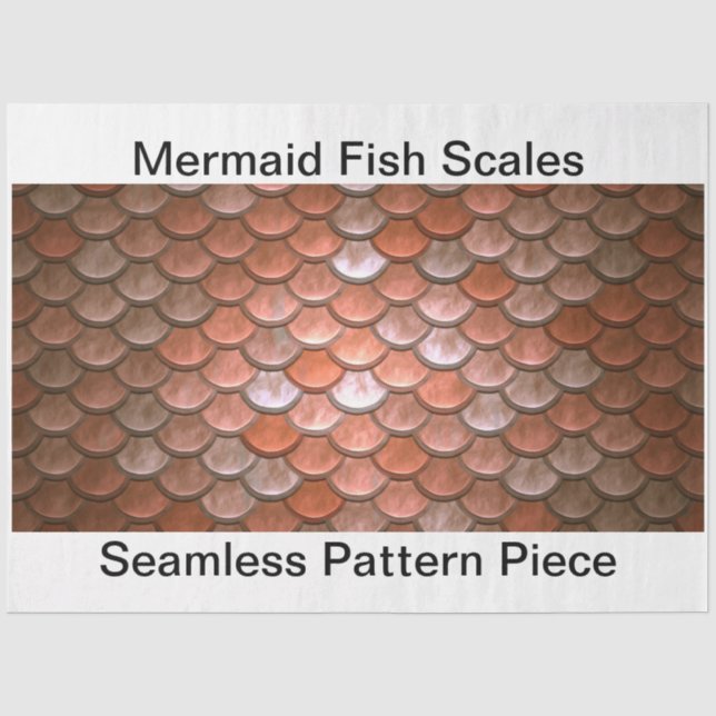 Papel De Seda Salmão Sereia Decoupage Sem Olhos (Frente )