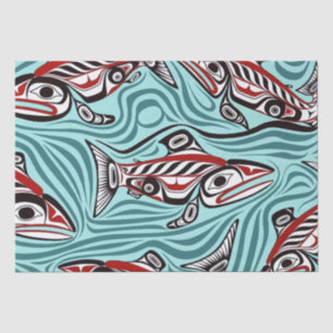 Papel De Seda Salmon Haida Art Spirit Pacific Northwest Nnat