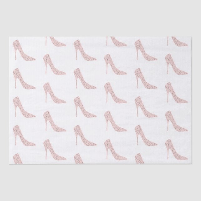 Papel De Seda Saltos Prata Rosa Diamante Noivado Casamento (Frente )