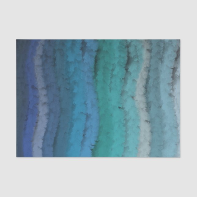 Papel De Seda Salty Praia Costeira Onda Em Preto (Frente )