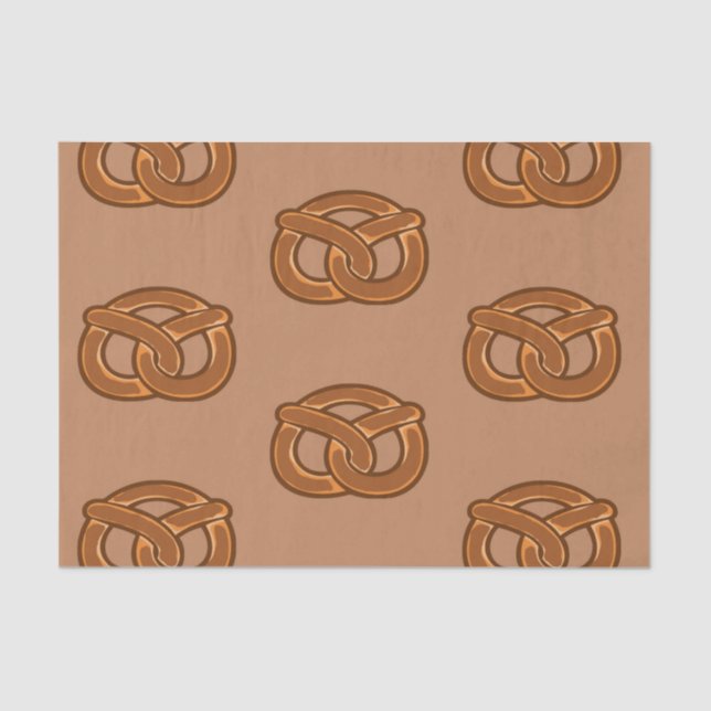 Papel De Seda Salty Pretzels Amantes de Comida em forma de loop (Frente )