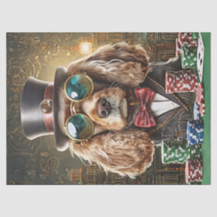 Papel De Seda Sam Slick, Cocker Spaniel Jogando Poker
