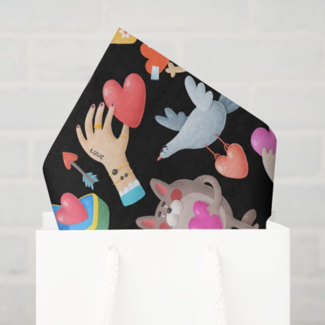 Papel de Seda San Valentín (Sacola de presentes)