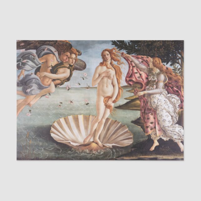 Papel De Seda Sandro Botticelli - Nascimento de Vênus (Frente )
