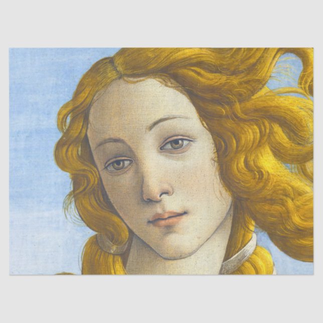 Papel De Seda Sandro Botticelli - Nascimento do Detalhe de Vênus (Frente )