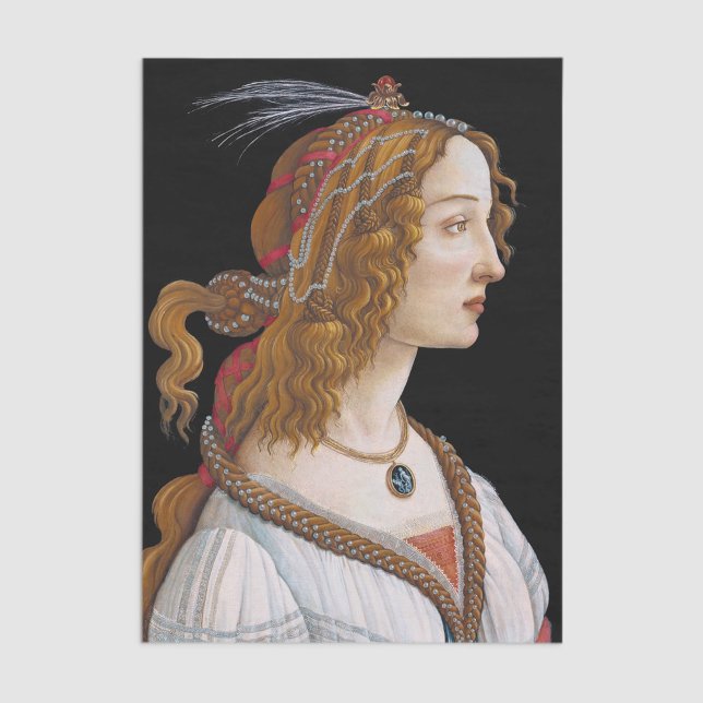 Papel De Seda Sandro Botticelli - Retrato de Simonetta Vespucci (Criador carregado)