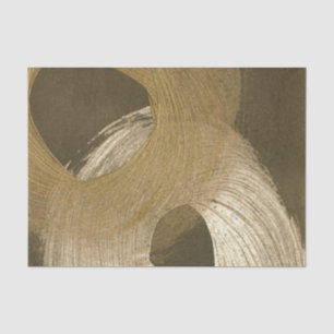 Papel De Seda Sandstorm circular em Tan e Brown escuro