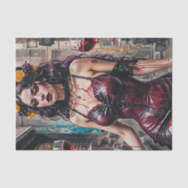 Papel De Seda Sangria Siren Decoupage Paper