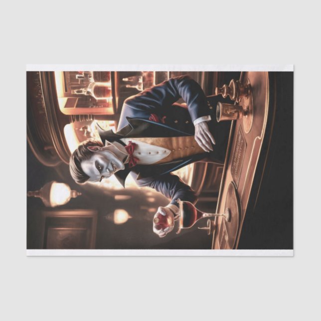 Papel De Seda Sangue no Bar, Bartending de Drácula (Frente )