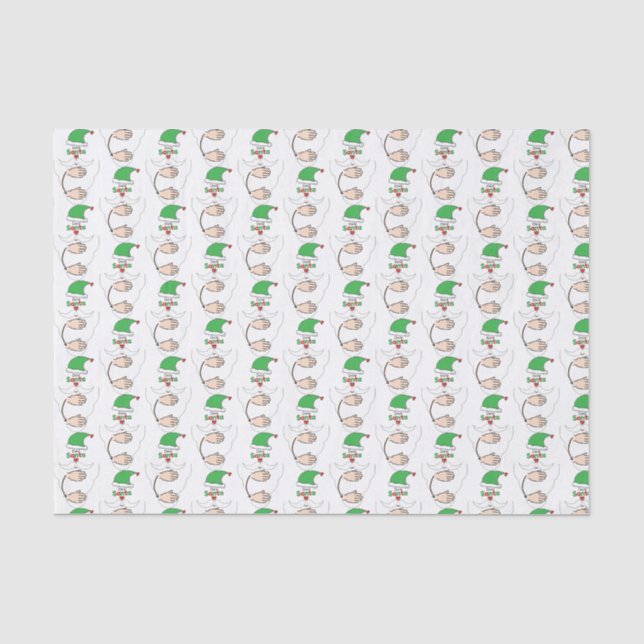Papel De Seda Santa Claus in American Sign Language (Frente )