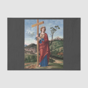 Papel De Seda Santa Helena com a Vera Cruz Arte Sacra