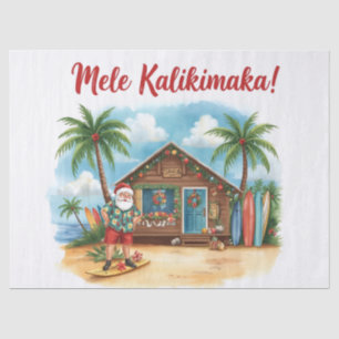Papel De Seda Santa Surf Shack Havaí – “Mele Kalikimaka!”