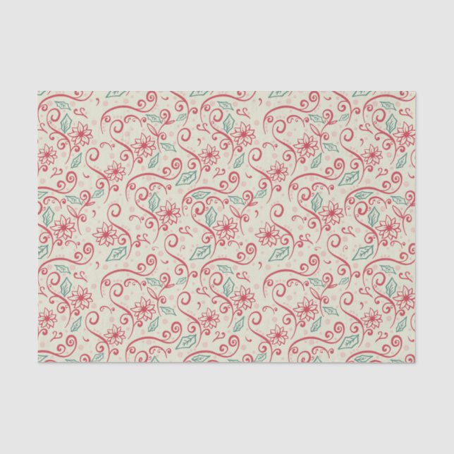 Papel De Seda Santas Sleigh Cutout Flourish (Frente )