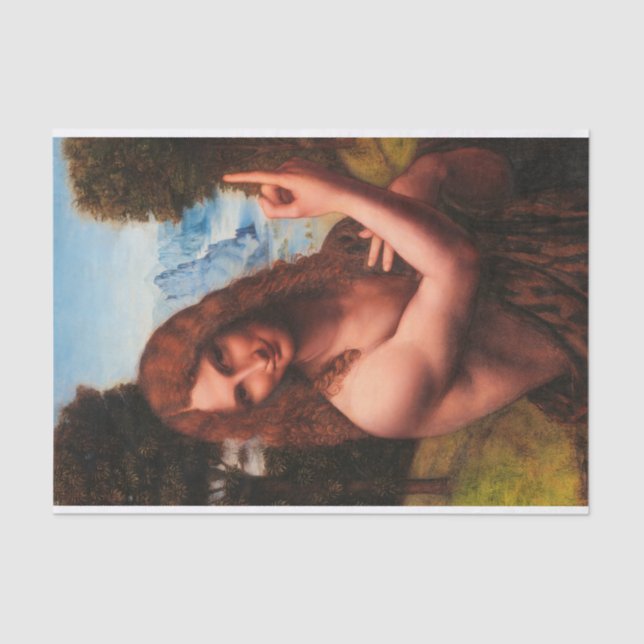 Papel De Seda Santo João Batista, 1520 por Salai (Frente )